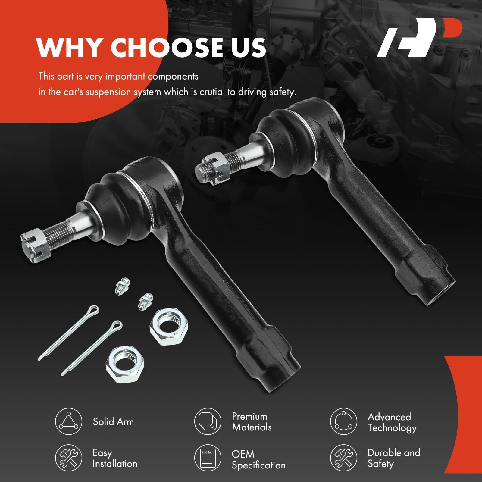 Amazon | A-Premium フロントアウタータイロッドエンド 左右キット